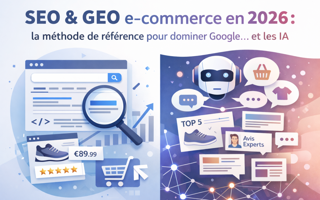 SEO & GEO e-commerce en 2026 : la méthode de référence pour dominer Google… et les IA