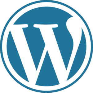 Wordpress logo bleu